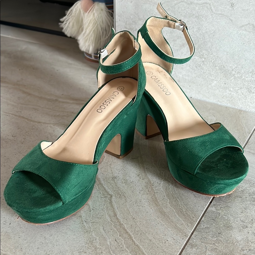 Green Women's Platform Heels